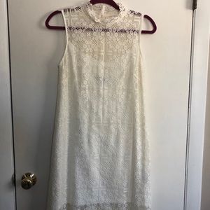 Lace high neck dress